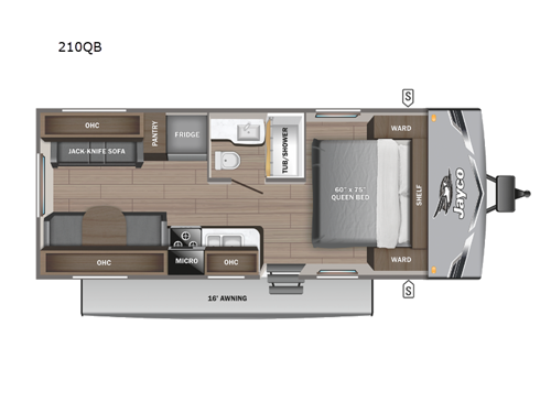 Jay Flight SLX 210QB Floorplan