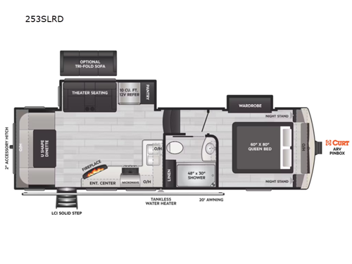 Arcadia Super Lite 253SLRD Floorplan Image