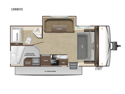 Open Range Conventional 188BHS Floorplan Image