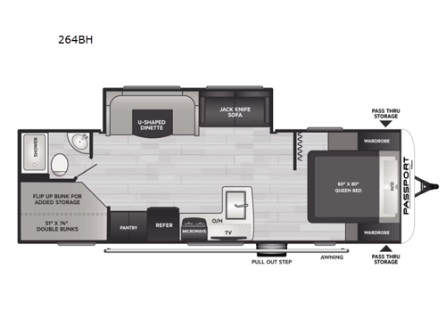 Passport Classic 264BH Floorplan