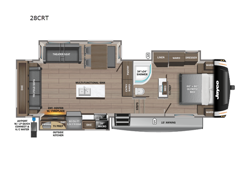 Eagle HT 28CRT Floorplan Image