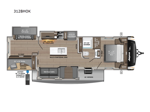 Eagle HT 312BHOK Floorplan