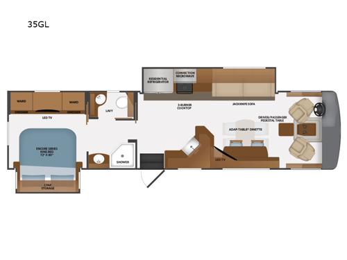 Bounder 35GL Floorplan Image