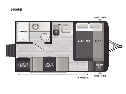 Springdale Classic Mini 1400RE Floorplan Image