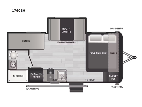 Springdale Classic Mini 1760BH Floorplan Image