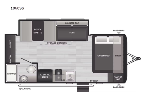 Springdale Classic Mini 1860SS Floorplan Image