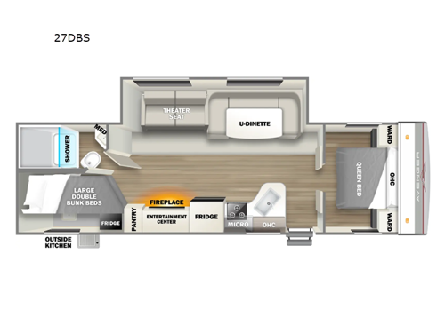 Avenger 27DBS Floorplan Image