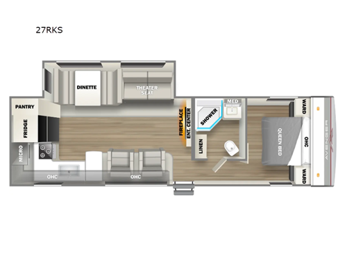 Avenger 27RKS Floorplan Image