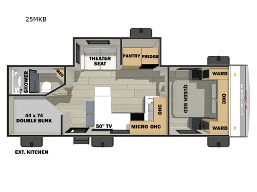 Avenger 25MKB Floorplan Image