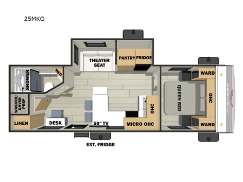 Avenger 25MKO Floorplan Image