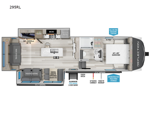 Reflection 150 Series 295RL Floorplan Image