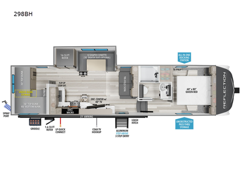 Reflection 150 Series 298BH Floorplan Image