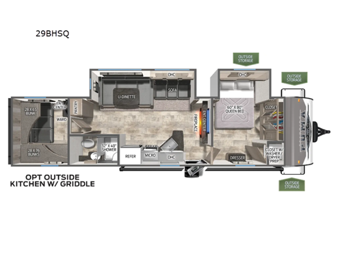 Puma 29BHSQ Floorplan Image