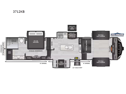 Alpine 3712KB Floorplan Image