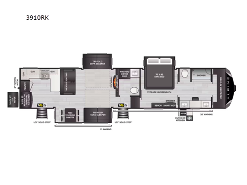 Alpine 3910RK Floorplan Image