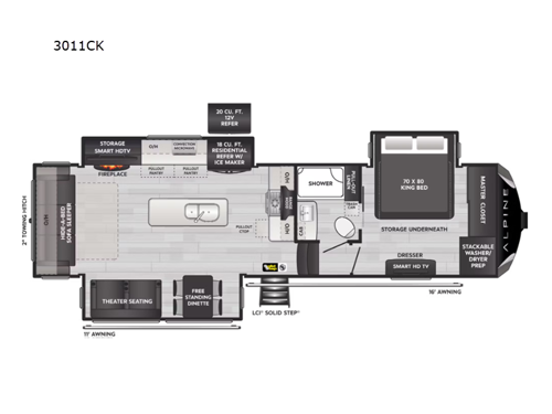 Alpine 3011CK Floorplan Image