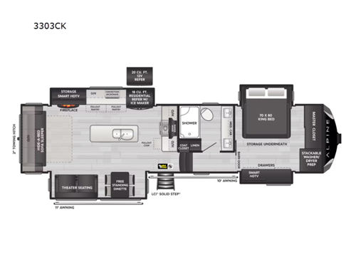 Alpine 3303CK Floorplan Image