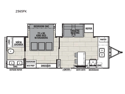 Northern Spirit Ultra Lite 2565FK Floorplan Image