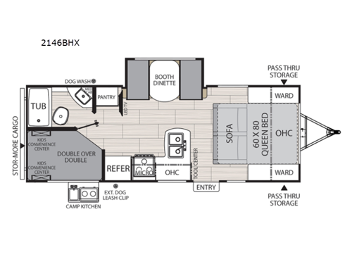 Northern Spirit XTR 2146BHX Floorplan Image