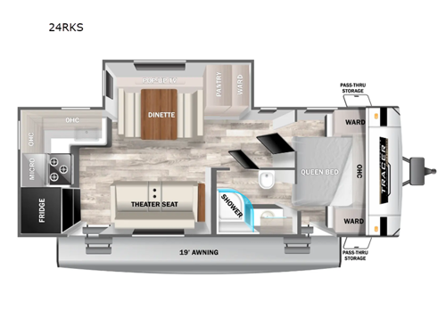 Tracer 24RKS Floorplan Image