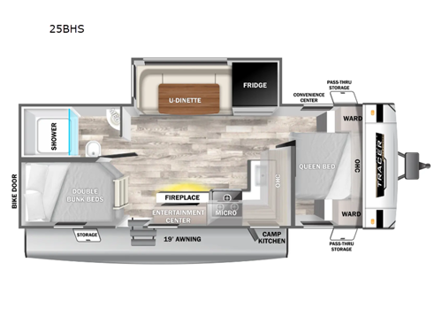 Tracer 25BHS Floorplan Image