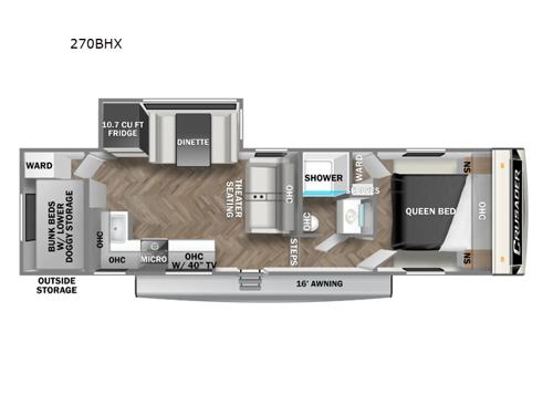 Crusader 270BHX Floorplan Image