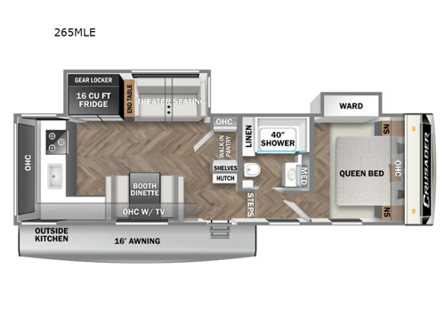 Crusader 265MLE Floorplan Image