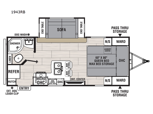 Northern Spirit Ultra Lite 1943RB Floorplan Image