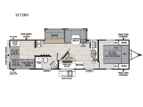 Northern Spirit Ultra Lite 3272BH Floorplan Image