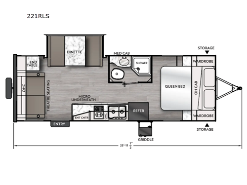 Apex Nano 221RLS Floorplan