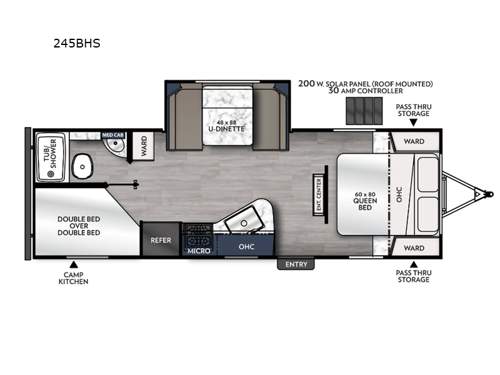 Apex Ultra-Lite 245BHS Floorplan Image