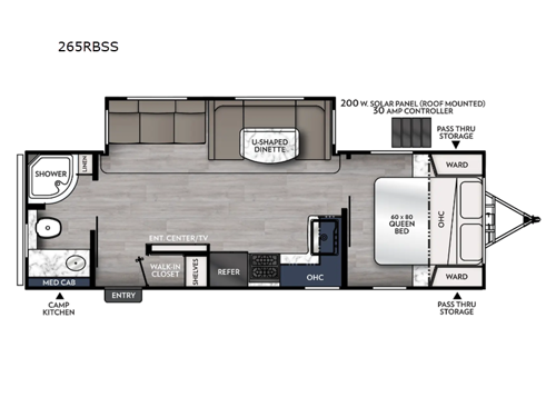 Apex Ultra-Lite 265RBSS Floorplan Image