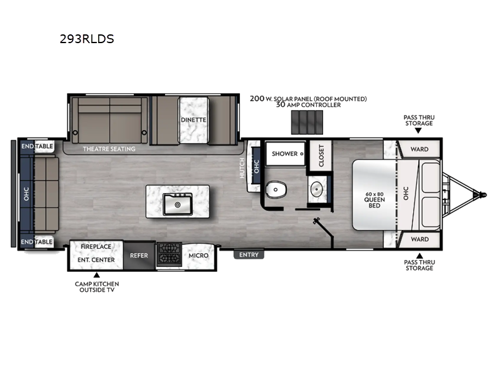 Apex Ultra-Lite 293RLDS Floorplan Image