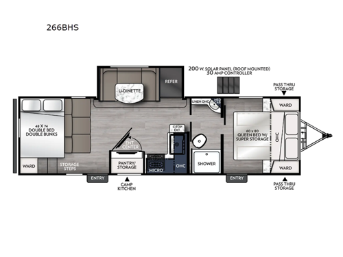 Apex Ultra-Lite 266BHS Floorplan Image