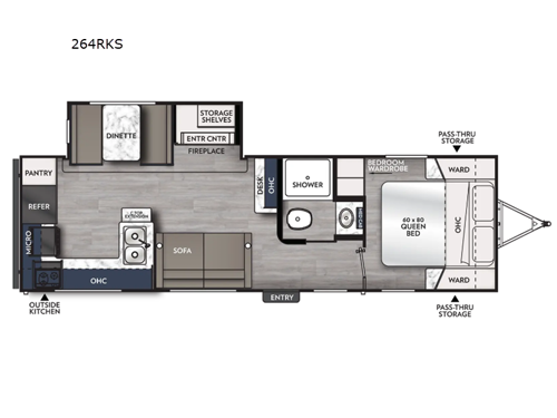 Apex Ultra-Lite 264RKS Floorplan Image