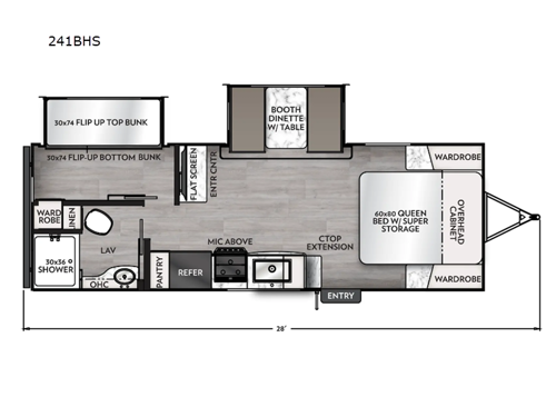 Apex Ultra-Lite 241BHS Floorplan Image