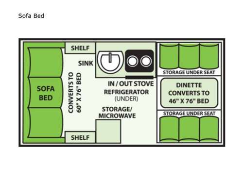 Classic Sofa Bed Floorplan Image