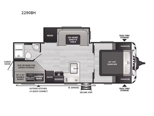 Bullet Crossfire 2290BH Floorplan