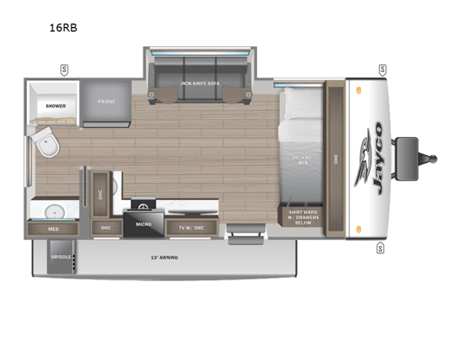 Jay Feather Air 16RB Floorplan
