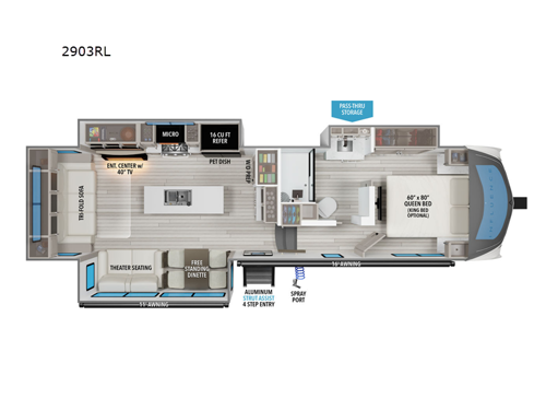 Influence 2903RL Floorplan