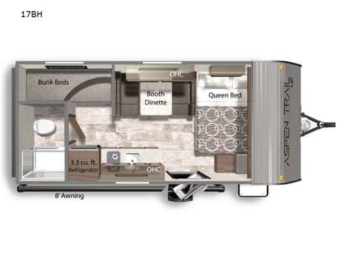 Aspen Trail Mini 17BH Floorplan Image