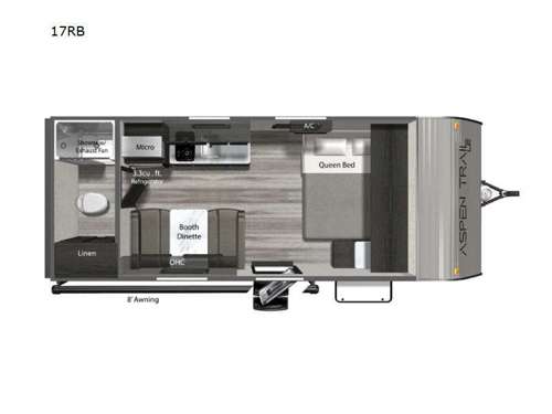 Aspen Trail Mini 17RB Floorplan Image