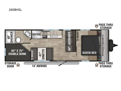Sportsmen Select 260BHSL Floorplan