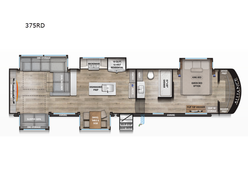 Paradigm 375RD Floorplan Image