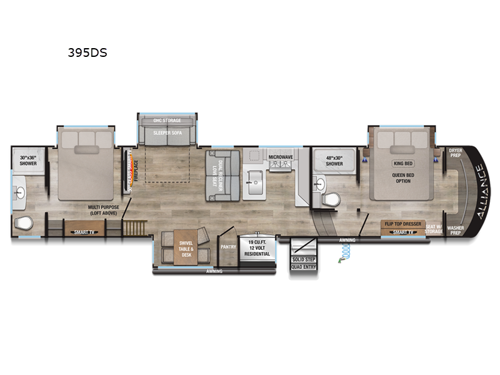 Paradigm 395DS Floorplan Image