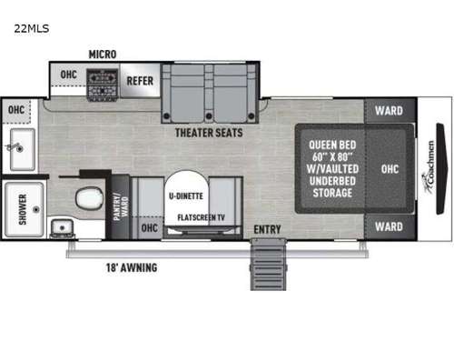 Freedom Express Ultra Lite 22MLS Floorplan Image