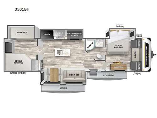 LaCrosse 3501BH Floorplan Image