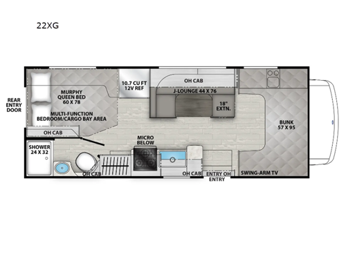 Freelander 22XG Ford 350 Floorplan Image