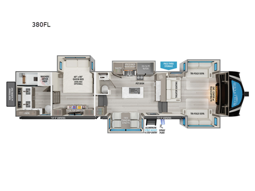 Solitude 380FL Floorplan Image