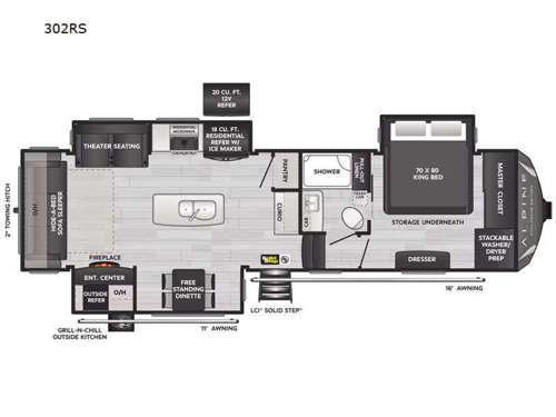 Alpine Avalanche Edition 302RS Floorplan